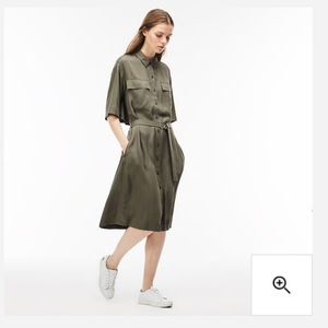 ISO of this Lacoste Belted Piqué shirt dress🙏🏼